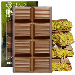 Gourmet Kunafa Pistachio Chocolate Bar – Milk Chocolate Dubai Delight