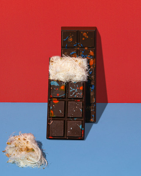 Dubai Cotton Candy Knafeh Chocolate Bar – A Whimsical Fusion of Middle Eastern Tradition and Sweet Delight